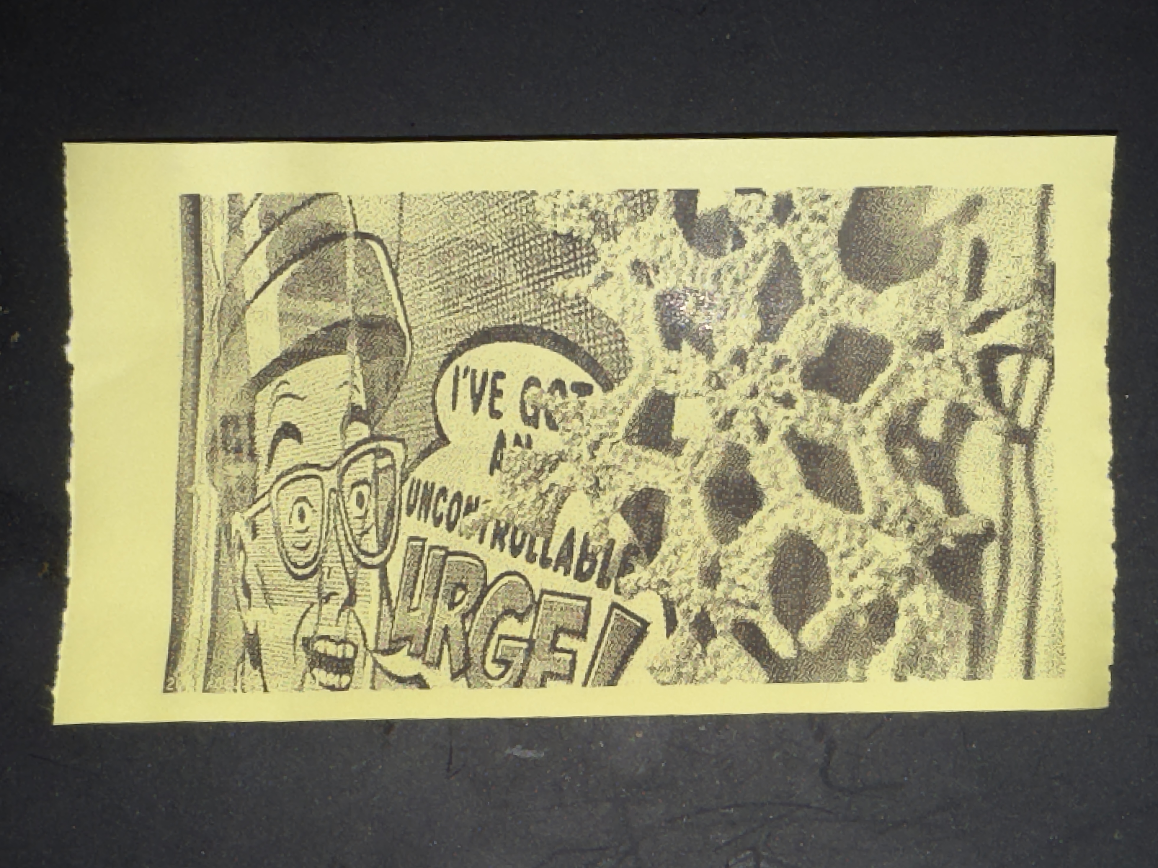 I’ve got an uncontrollable urge print by stuffbymark and a handmade snowflake by Karla
